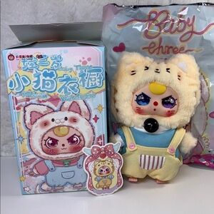 Baby Three Cat Wardrobe Plush Confirmed Blind Box